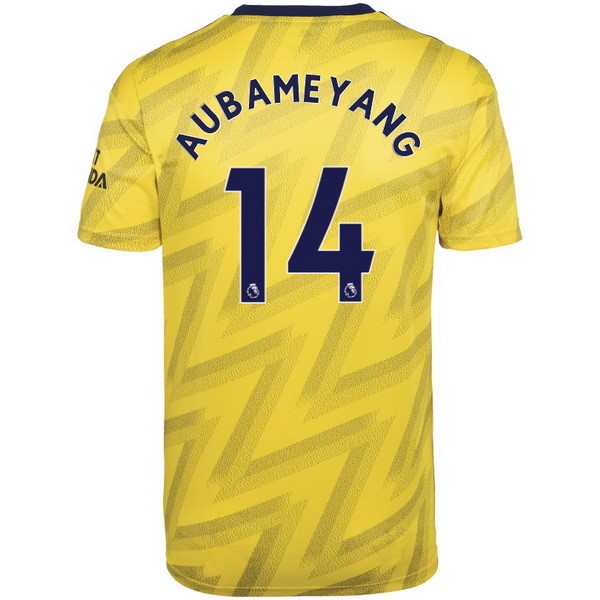 Camiseta Arsenal NO.14 Aubameyang Segunda 2019-2020 Amarillo